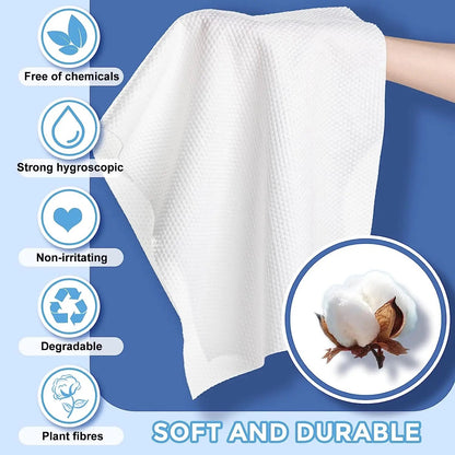 100 Mini Compressed Cotton Towel Tablets