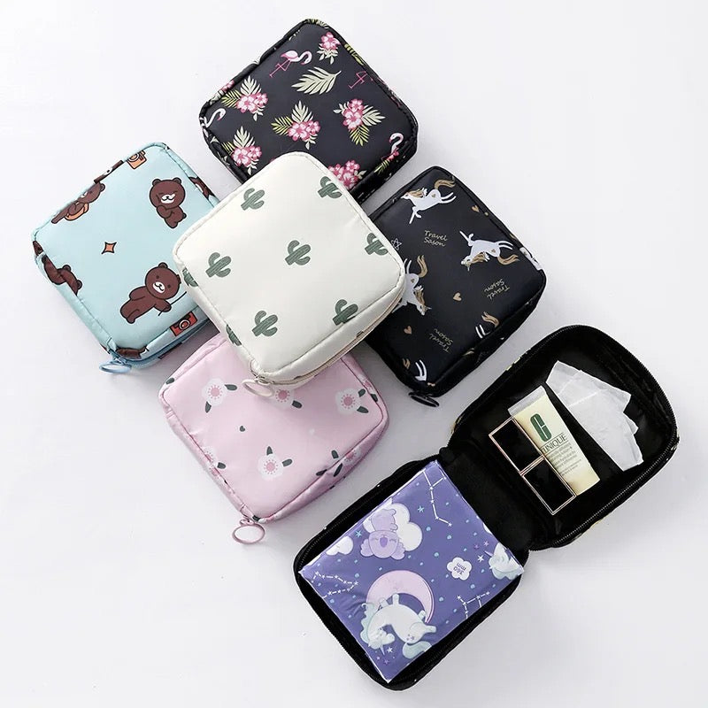 Women Sanitary Feminine Products Travel Pouch | BUY 3 GET UNICORN POUCH FREE